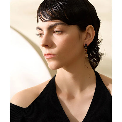 Geometric Natural Stone Drop Earrings