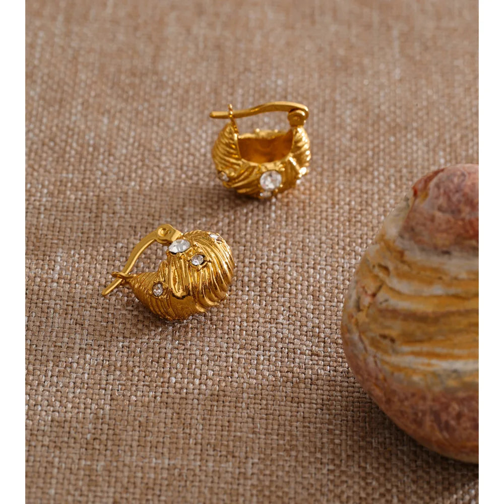 Zircon Hoop Earrings