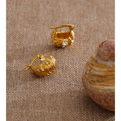 Zircon Hoop Earrings