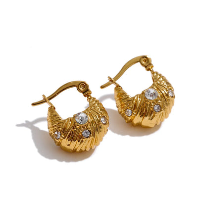 Zircon Hoop Earrings