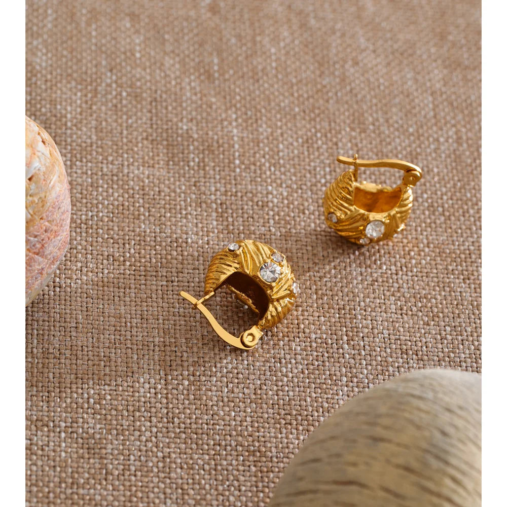 Zircon Hoop Earrings