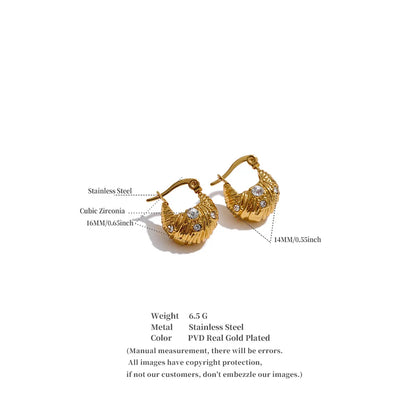 Zircon Hoop Earrings