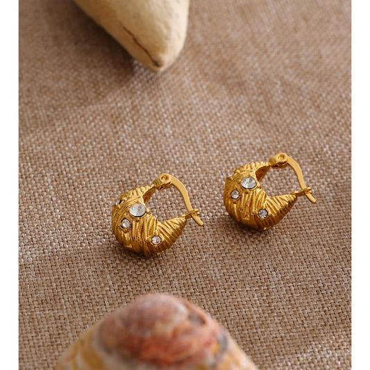 Zircon Hoop Earrings